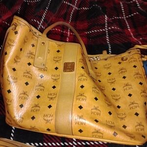 MCM Large Reversible Monogram Tote Bag With Original Mining As Well